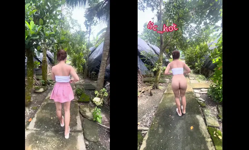 Đang đi chơi em cởi đồ giữa vườn cây – VCpublic_hot